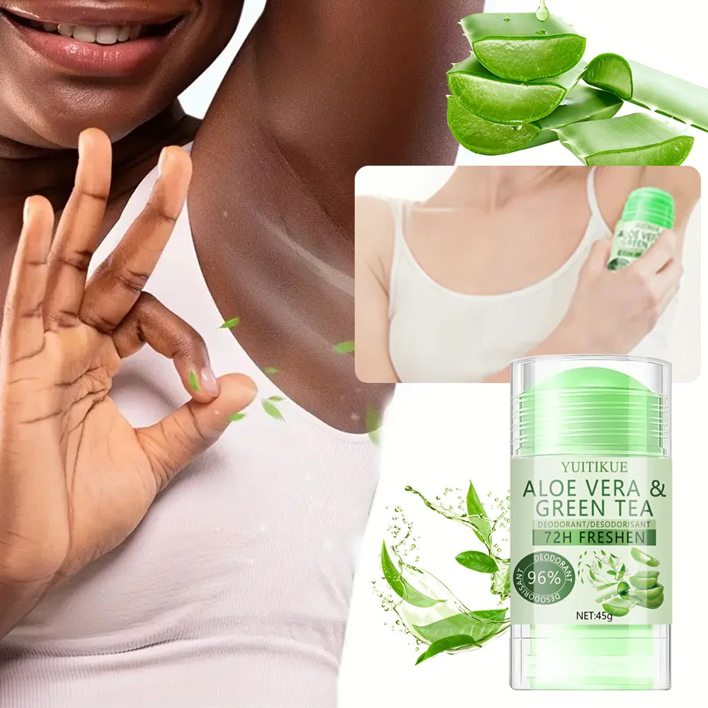 YUITIKUE Aloe & Green Tea Deodorant 45g – 72H Odor Control