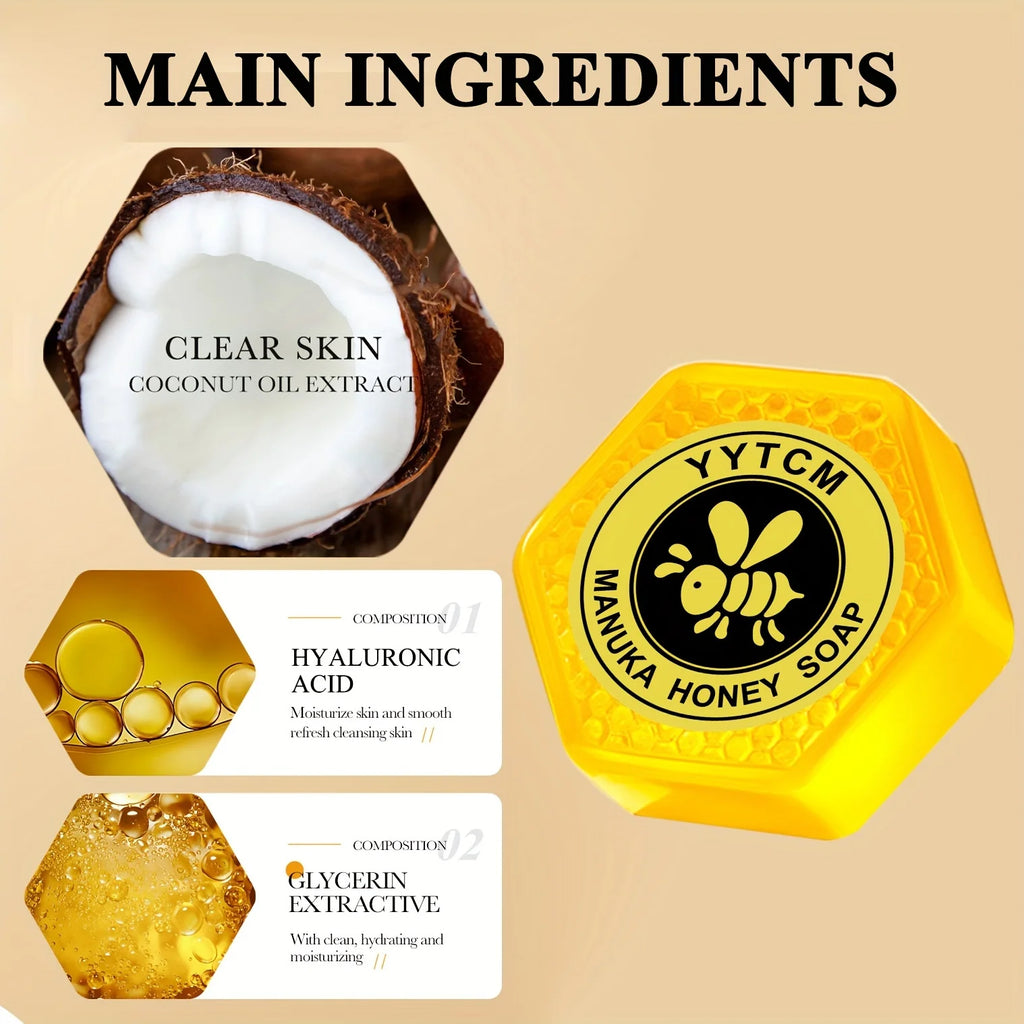 Manuka Honey Handmade Bar Soap – Face, Body & Hand 65g Cleansing Bar Soap Oasis Select