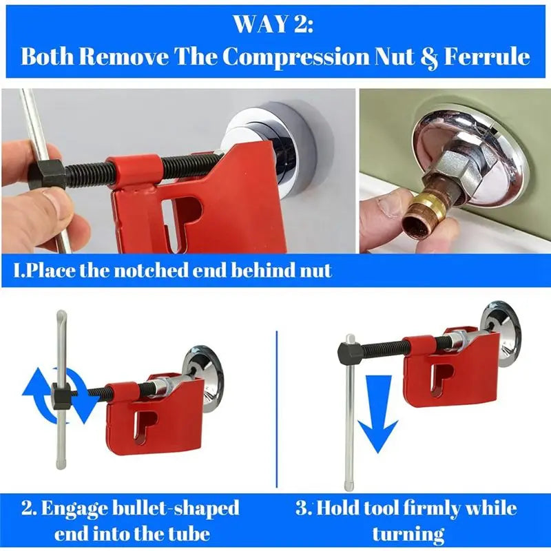 LIKE WISH Compression Ring Puller Tool Remove Ferrule,Ferrule Puller For 1/2In Copper Water Compression Sleeve 1/2In Copper Tubi Oasis Select