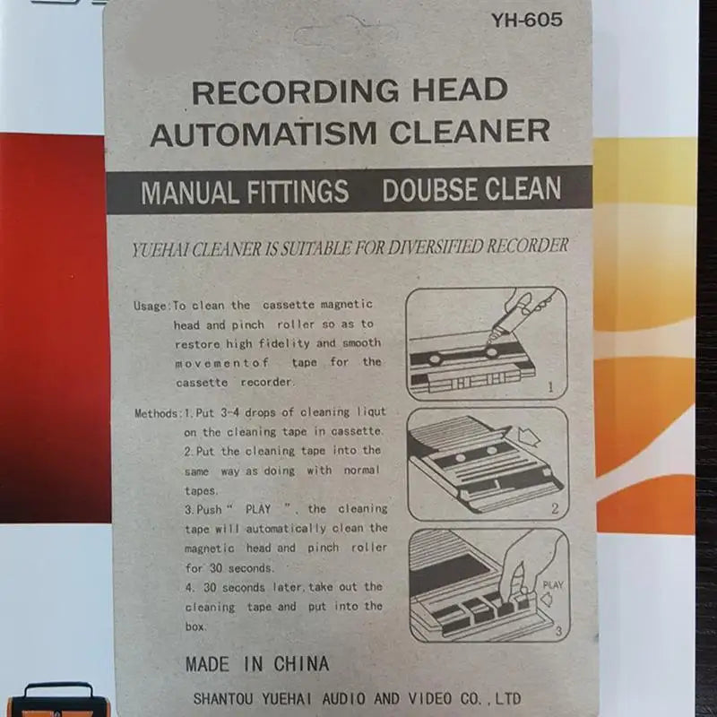 Tape Cleaner Tape Recorder Cleaning Tape Line Audio Head Tape Cassette Wet/Dry Tape Head Player Cassette Cleaner Oasis Select