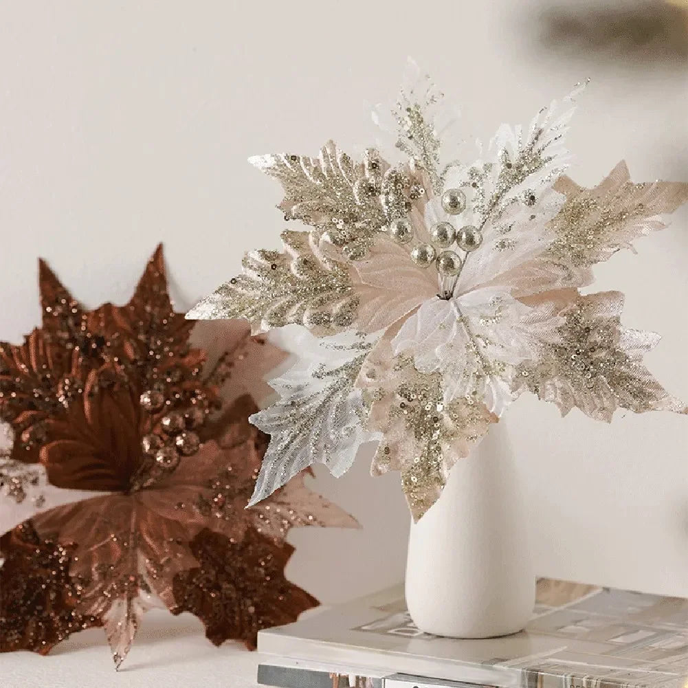 DIY Flower Arrangement Christmas Tree Decorations Festive Ambiance Unique Glitter Style Festive Settings For Christmas Parties Oasis Select
