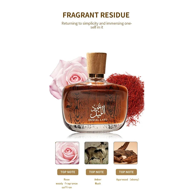 Arabic Sandalwood Perfume Classic Agarwood & Irresistible Musk Fragrance Elegant Charming Woody Eau De Parfum For Men Oasis Select