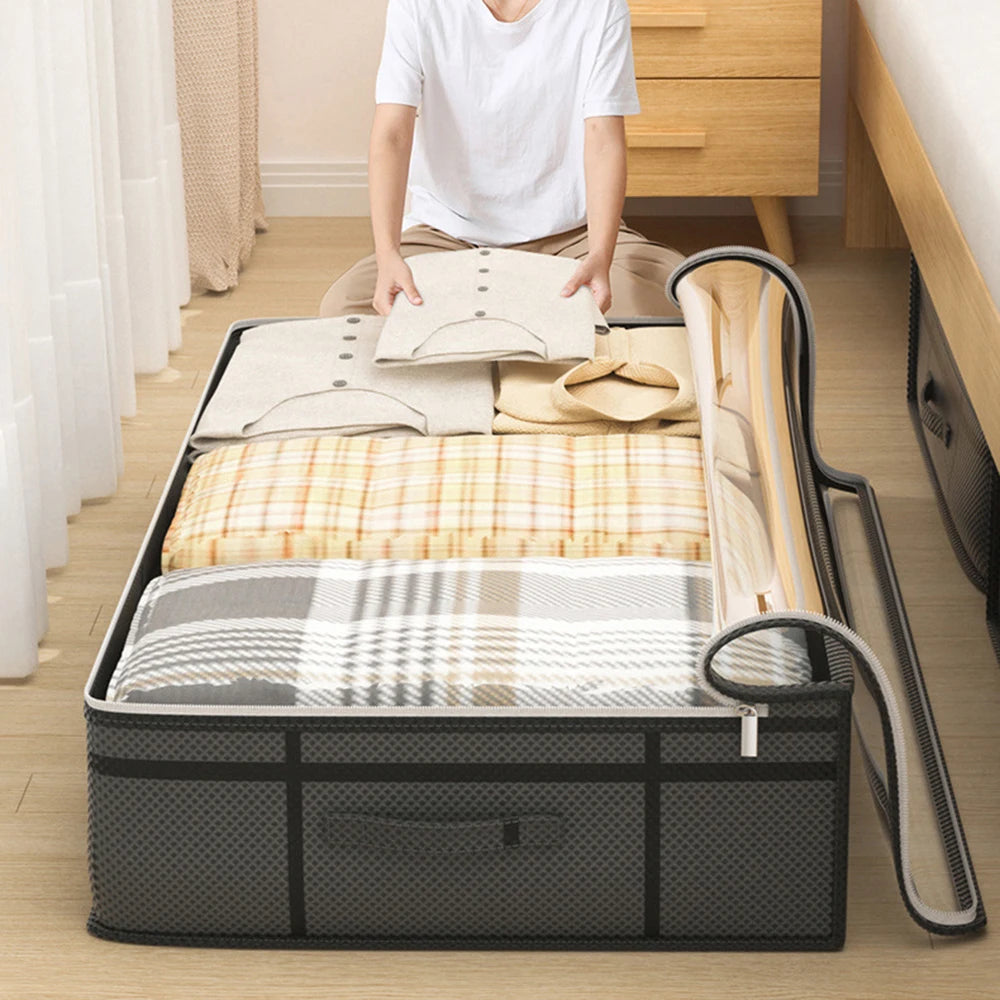 Foldable Non-Woven Under-Bed Storage Bag | Large Capacity