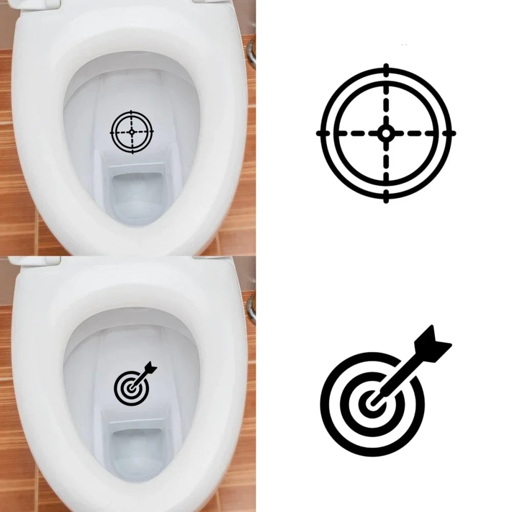 Creative Hit The Target Toilet Stickers Funny Man Removable Bathroom Toilet Decoration Self-adhesive Wall Stickers Home Decor Oasis Select