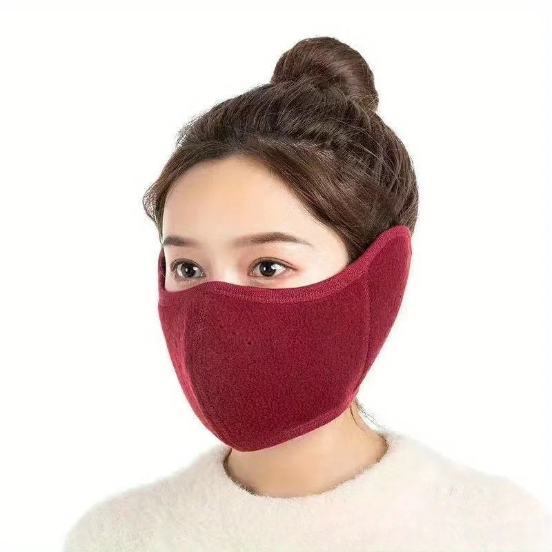 2pcs Winter Warm Face Mask Windproof Thickened Breathable Ear Protection Ski Mask Thermal Motorcycle Bicycle Outdoor Sport Mask Oasis Select