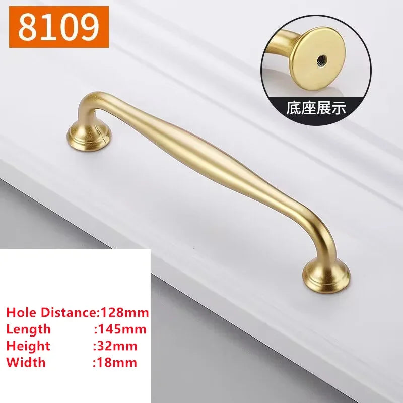 Handles Drawer Cabinet Furniture Kitchen Handles for Cabinet Knob Door Drawer Furniture Kitchen Knob Golden Simplicity Hardware Oasis Select A6-128