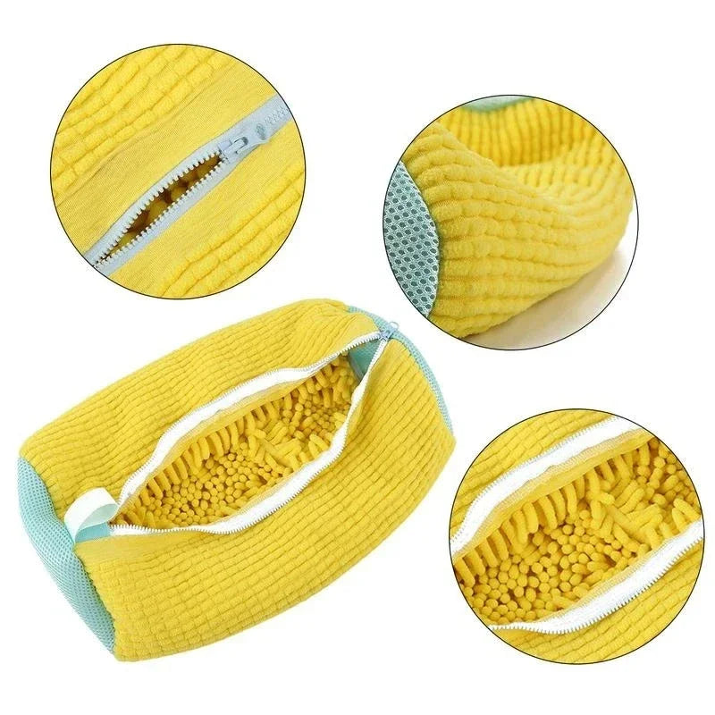 1/2PCS Washing Shoes Bag Cotton Laundry Fluffy Fibers Easily Remove Dirt Washing Bags Anti-Deformation Shoes Clothes Organizer Oasis Select