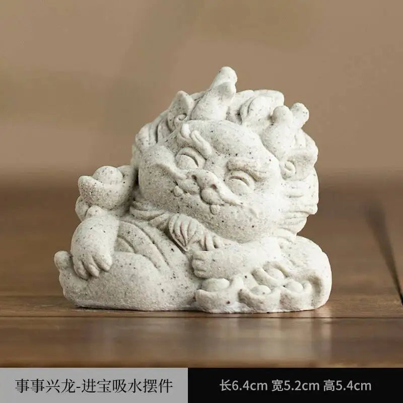 Water-Absorbing Tea Pet Quick-Drying Dragon Year Ornament Lion Dance Tea Table Tea Play Чаепитие Oasis Select 7