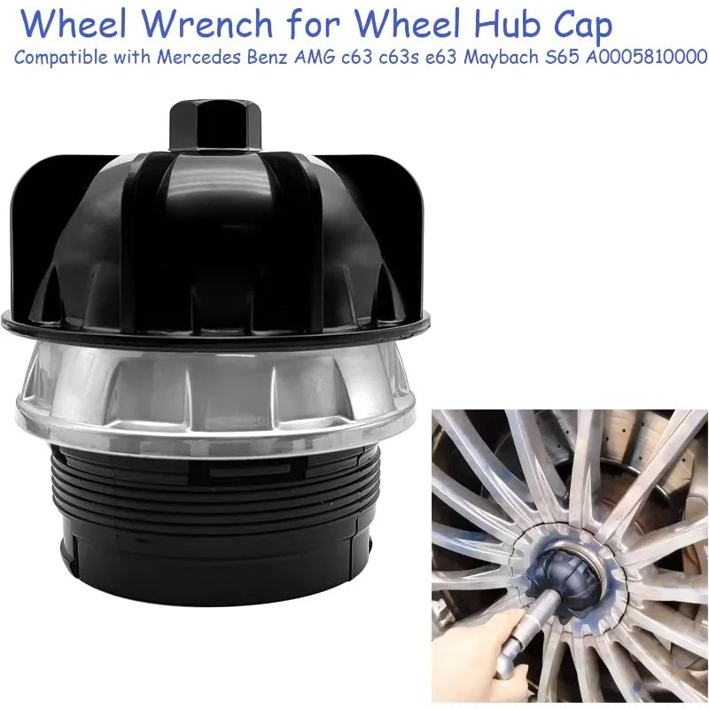 For Mercedes-Benz W205 AMG E63 C63 C63s Maybach S65 2015-2019 A0005810000 Wheel Hub Cap Wrench And Center Cap Car Accessories Oasis Select