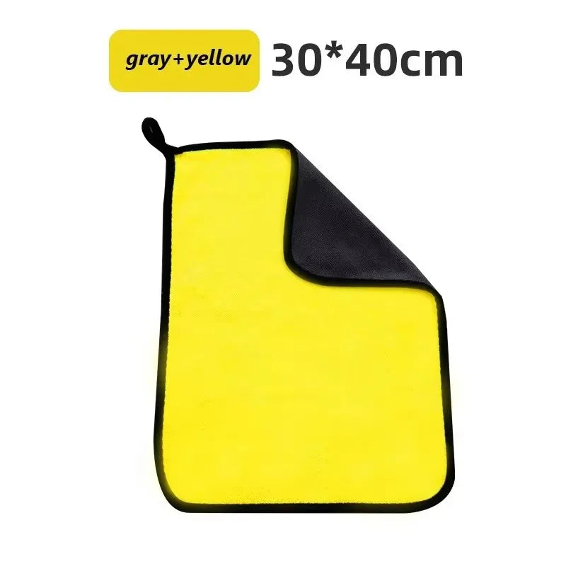 1/4pcs Thicken Microfiber Motorcycle Car Cleaning Towels Soft Drying Cloth Car Washing Towels Double Layer Clean Rags Detailing Oasis Select 1pcs-30x40cm
