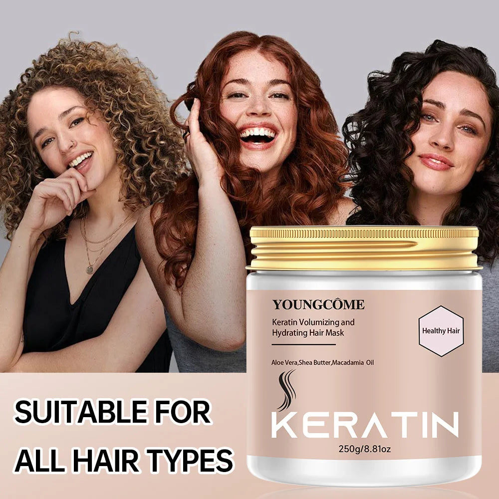 Keratin Hair Mask – Deep Moisture, Smooth & Frizz Control
