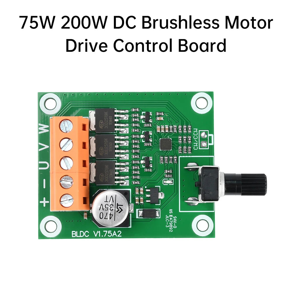 75W/200W High Quality DC Brushless Motor Control Board 6V12V24 Volt CD Drive Fan Motor Governor DIY Accessories ﻿ Oasis Select