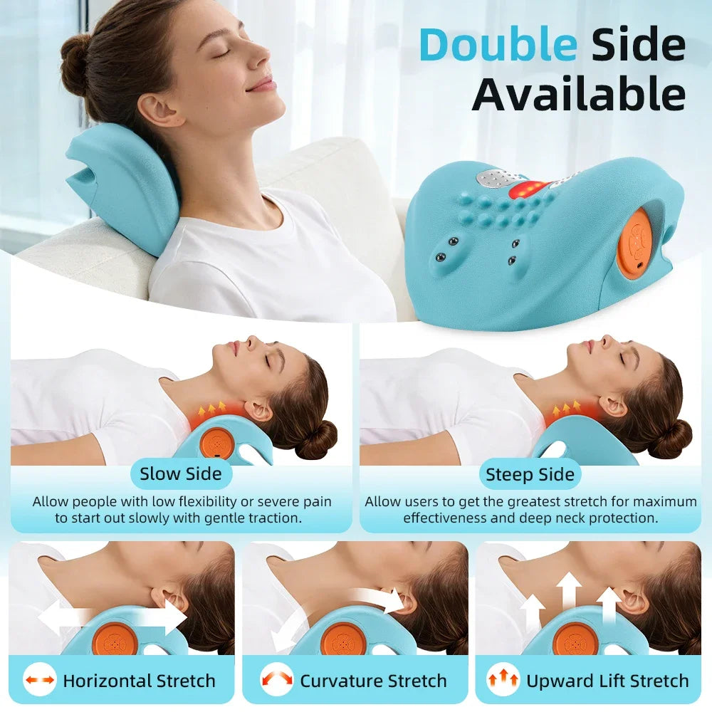 Electric Neck Massager | Heat, EMS & Red Light – 6 Modes