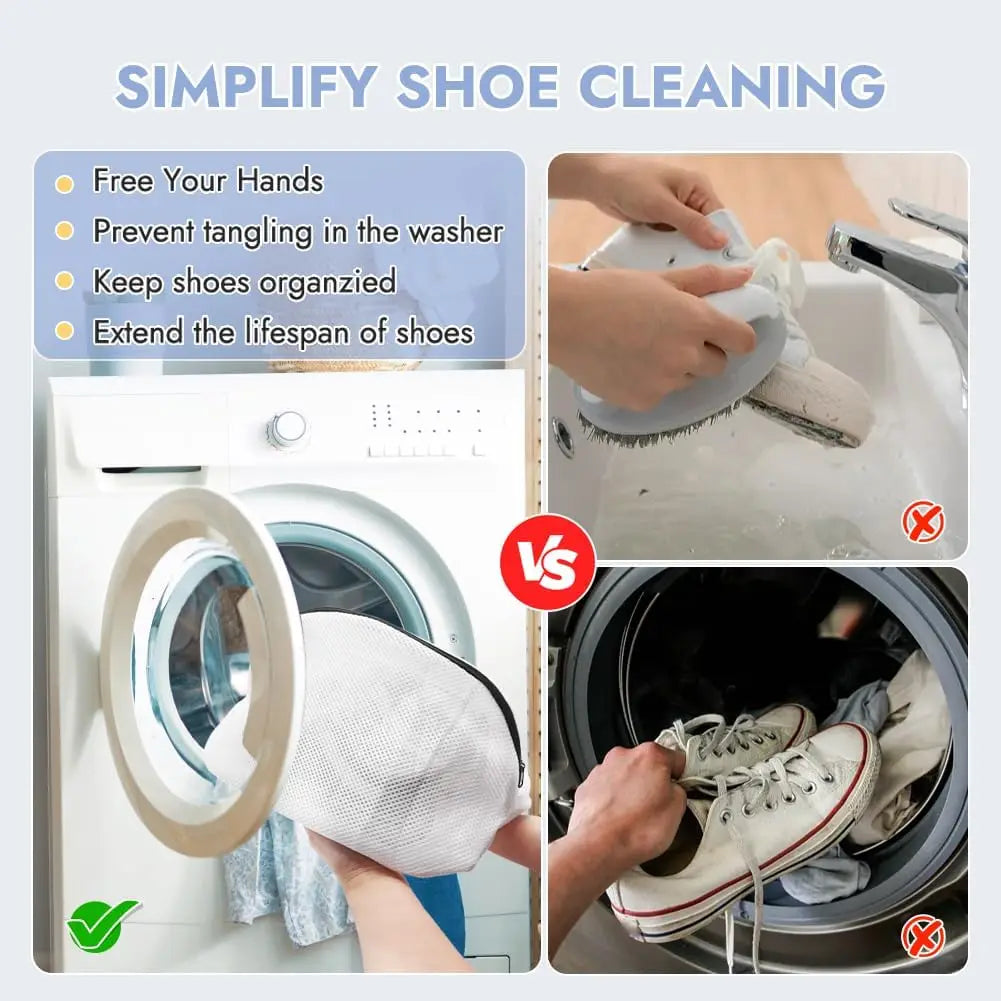 1/2/4 PCS Machine Washable Shoe Bag Anti-Deformation Laundry Mesh for Sneakers Protects Shoes Washer Compact Travel Laundry Tool Oasis Select