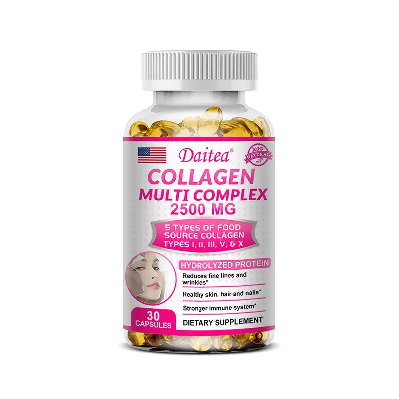 Daitea Hydrolyzed Collagen Supplement – Supports Healthy Skin, Joints, Hair, Nails - Antioxidant - Dietary Supplement Oasis Select 30 count-1 bottle