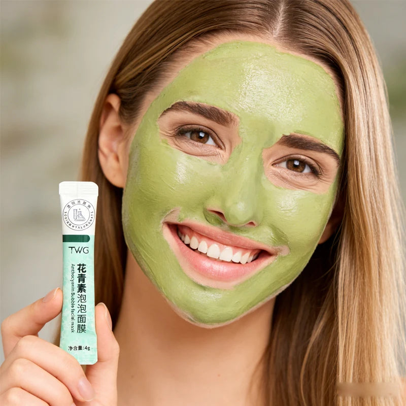 Anthocyanin Bubble Facial Mask – Deep Clean & Moisturizing 12pc Bubble Face Mask Oasis Select