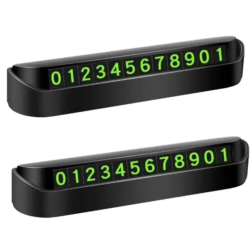 1/2/3/4pcs Portable Car Phone Number Card Temporary Parking Card Plate Telephone Number Car Park Stop Automobile Accessories Oasis Select Black 2pcs