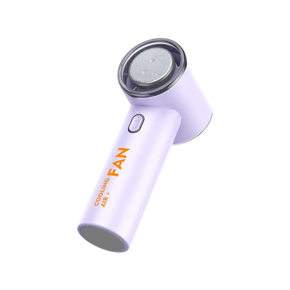 High-speed Refrigeration Ice Turbine Small Wind Outdoor Travel Portable Handheld 100-speed Ice-sensing Large Wind Fan Oasis Select Purple