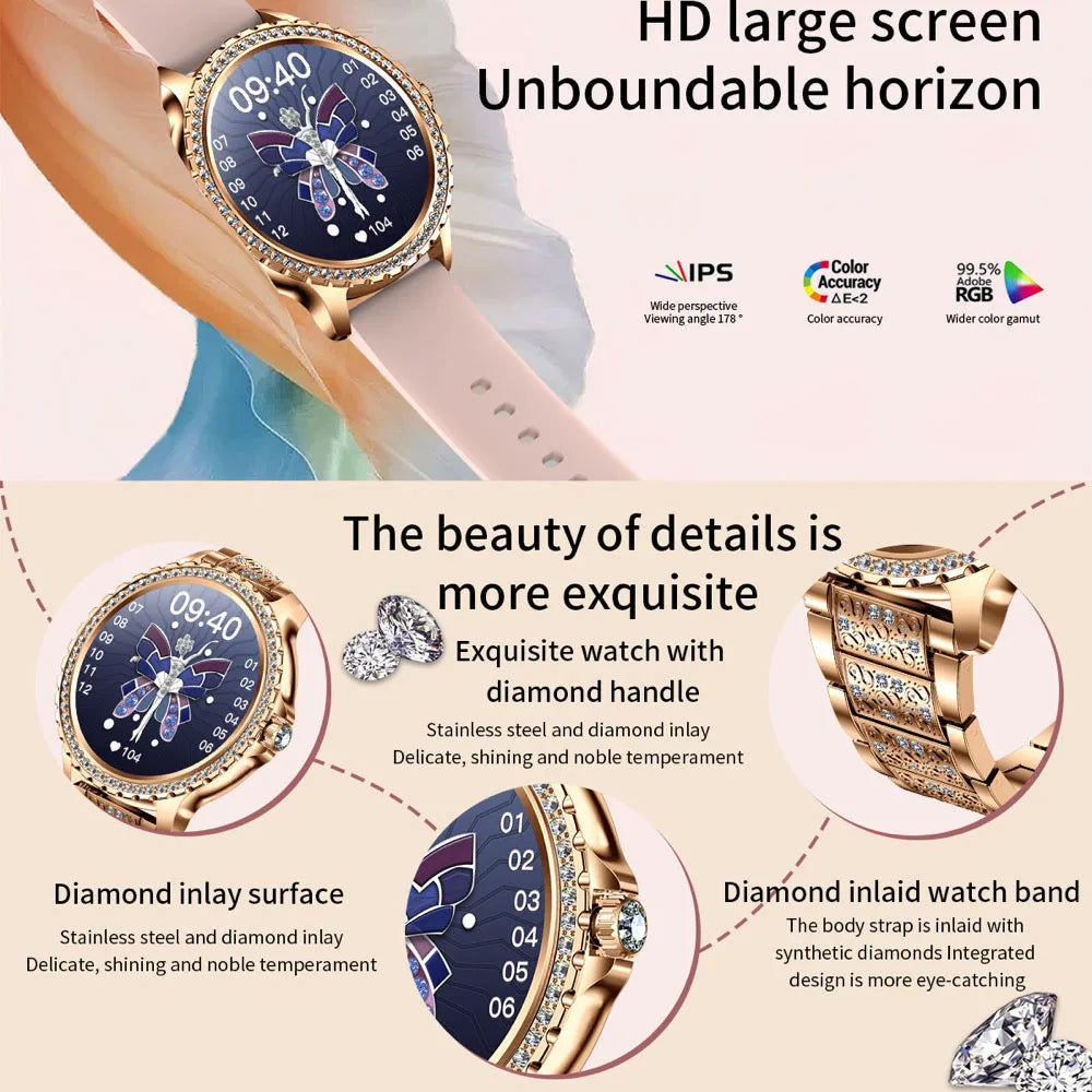 2025 New Blue Tooth Call Woman Smart Watch Man Sports Fitness Bracelet Waterproof Body Temperature Smartwatch For Android IOS Oasis Select