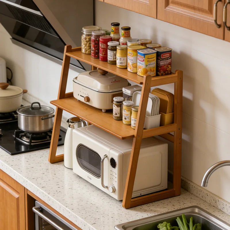 Kitchen Microwave Oven Shelf Household Multi-layer Oven Stand Desktop Countertop Rice Cooker Storage Shelf Oasis Select
