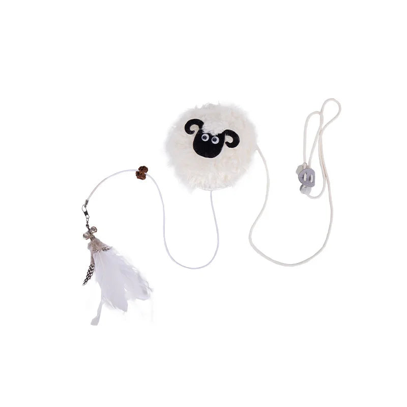 Puzzle cat toy, a fun and relaxing tool, swings on a swing, hangs on a door, feathers play with a cat stick, and is a freeze-dri Oasis Select A