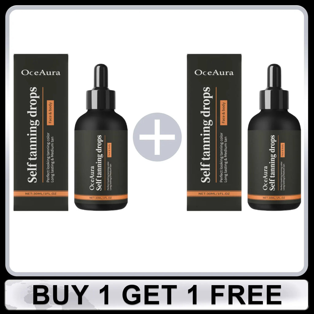 Self Tanning Drops Sunless Lasting Solarium Bronzer Natural Tanner for Body Face Antioxidant Prevent Sunburn Tanning Products Oasis Select Buy 1 Get 1 Free