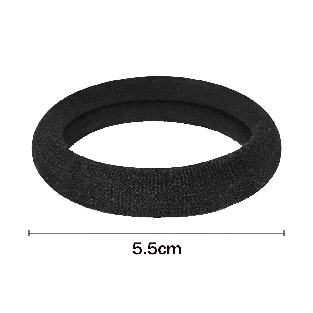 10/100pcs Black Hair Ties, No Damage Seamless Hair Ties Ponytail Holders Elastics Hair Accessories for Women Girls Oasis Select 5.5cm 10 Pieces