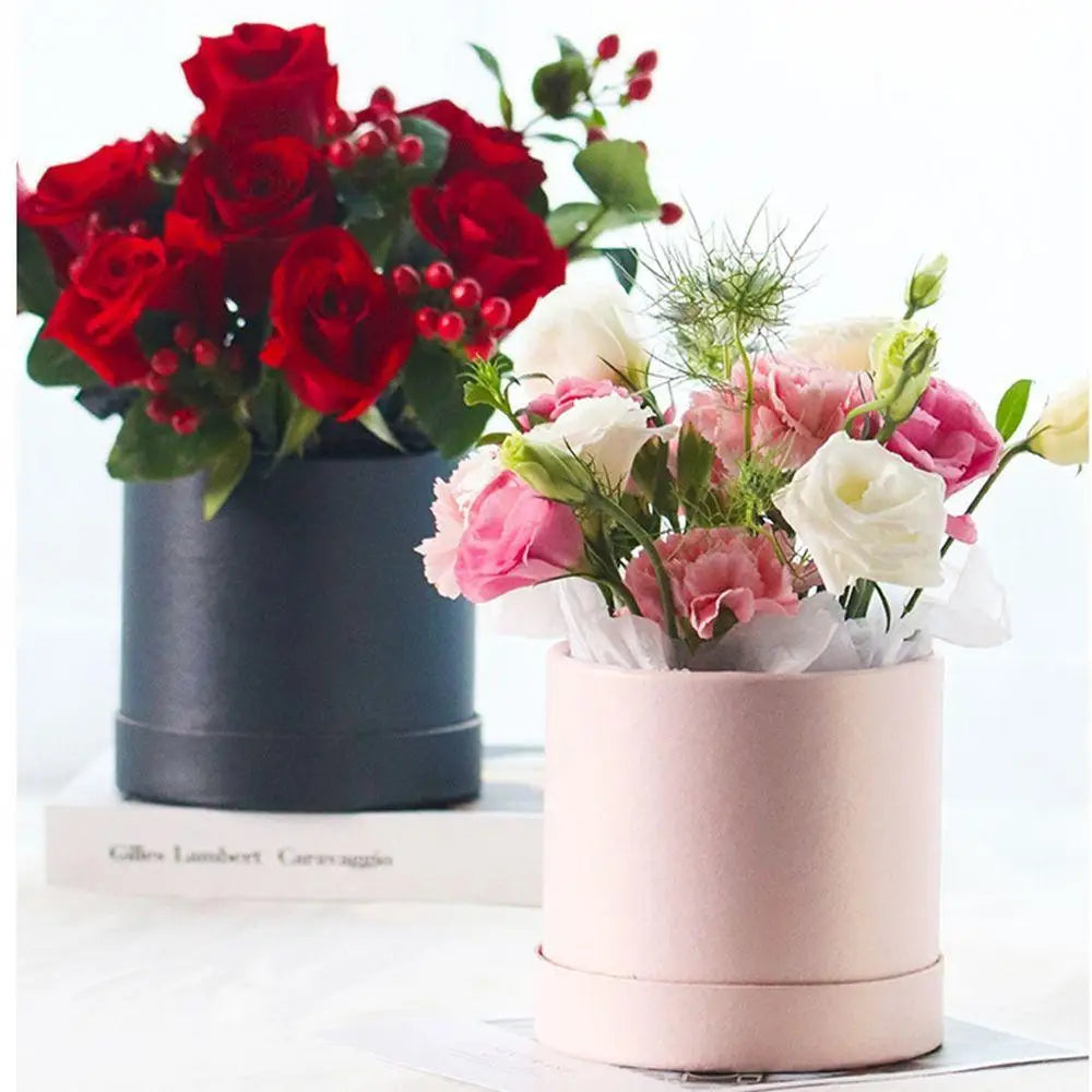 Round Cardboard Flower Bouquet Gift Box – Floral Packaging 12cm