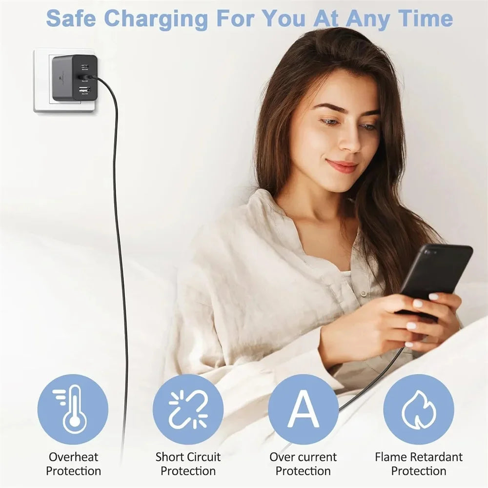 USB Charger 65W/45W Type C Fast Charging Mobile Phone Charger Wall Adapter For iPhone Samsung Xiaomi Huawei PD Quick Charge Oasis Select