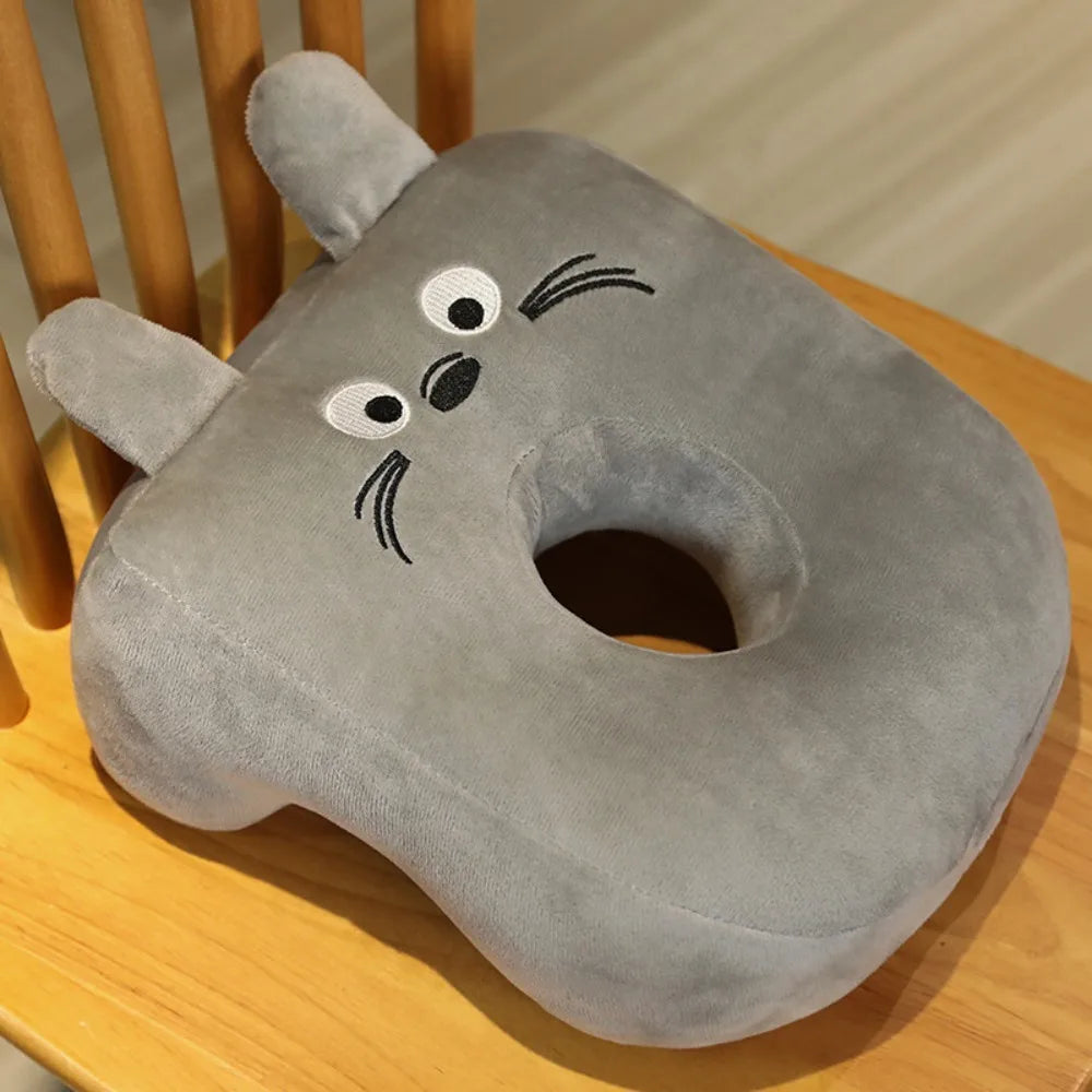 Cartoon Animal Nap Pillow – Soft Ring Desk & Travel Rest Pillow