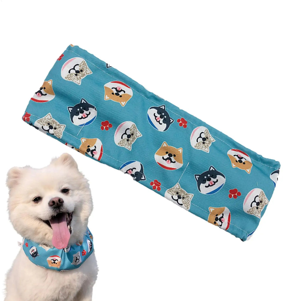 Pet Cooling Bandana Cooling Ice Scarf Breathable Towel Heatstroke Dogs Cats Ice Collar Cat Adjustable Collar Bib Pet Supplies Oasis Select