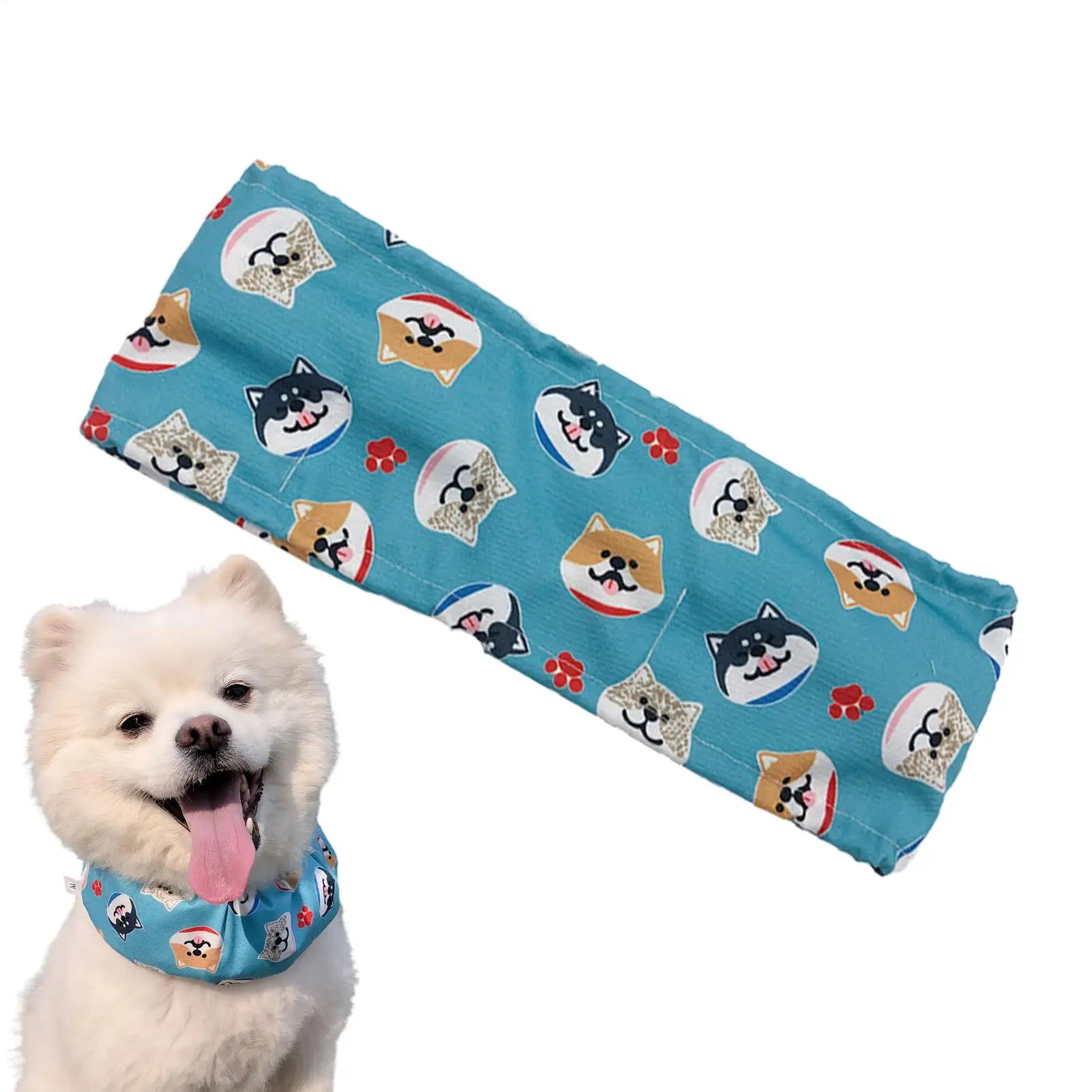 Pet Cooling Bandana Cooling Ice Scarf Breathable Towel Heatstroke Dogs Cats Ice Collar Cat Adjustable Collar Bib Pet Supplies Oasis Select