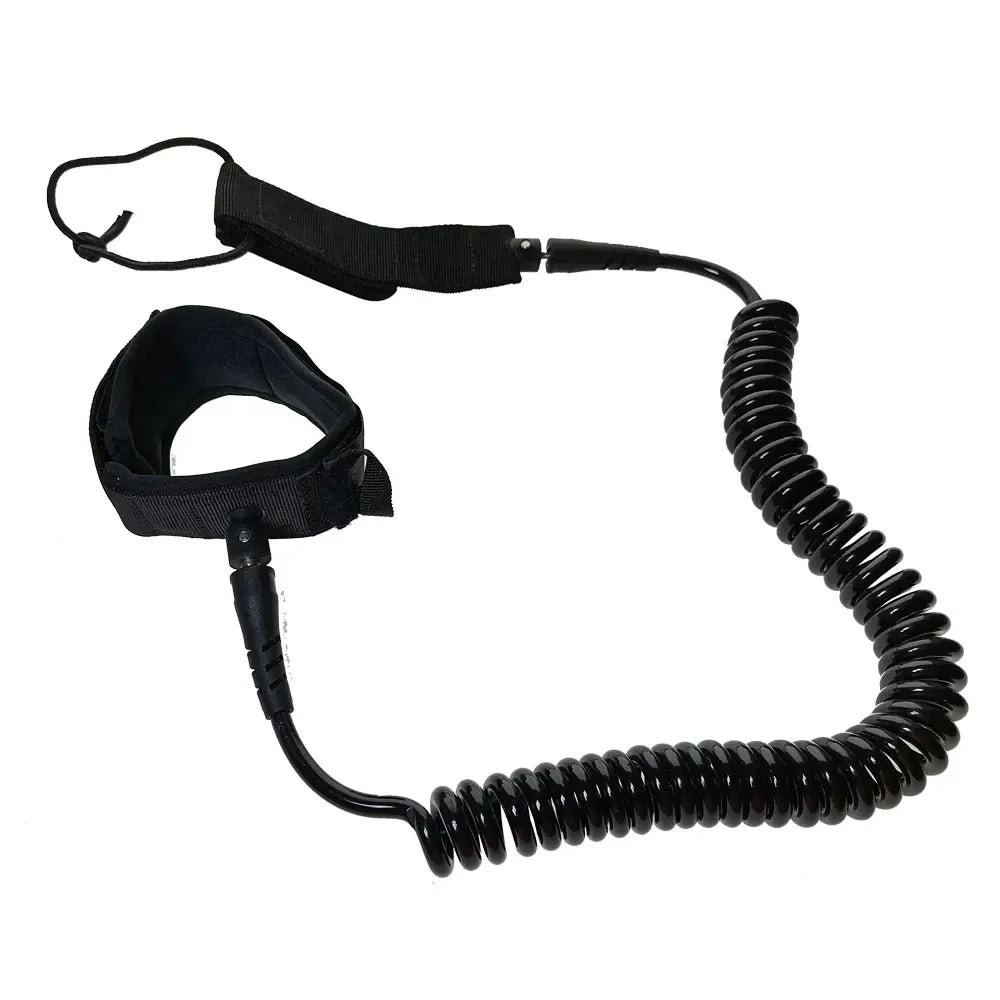 7MM 10 Feet Coiled Surfboard Leash SUP Paddle Board Ankle Leash Sup Board Foot Leg Cuff Rope Surfboard Raft Traction Rope Oasis Select 1 Piece