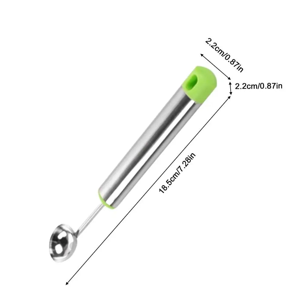 Watermelon Ball Scoop Fruit Spoon Ice Cream Sorbet Stainless Steel Cooking Tool Kitchen Accessories Ice Cream Gadgets tools Oasis Select Green