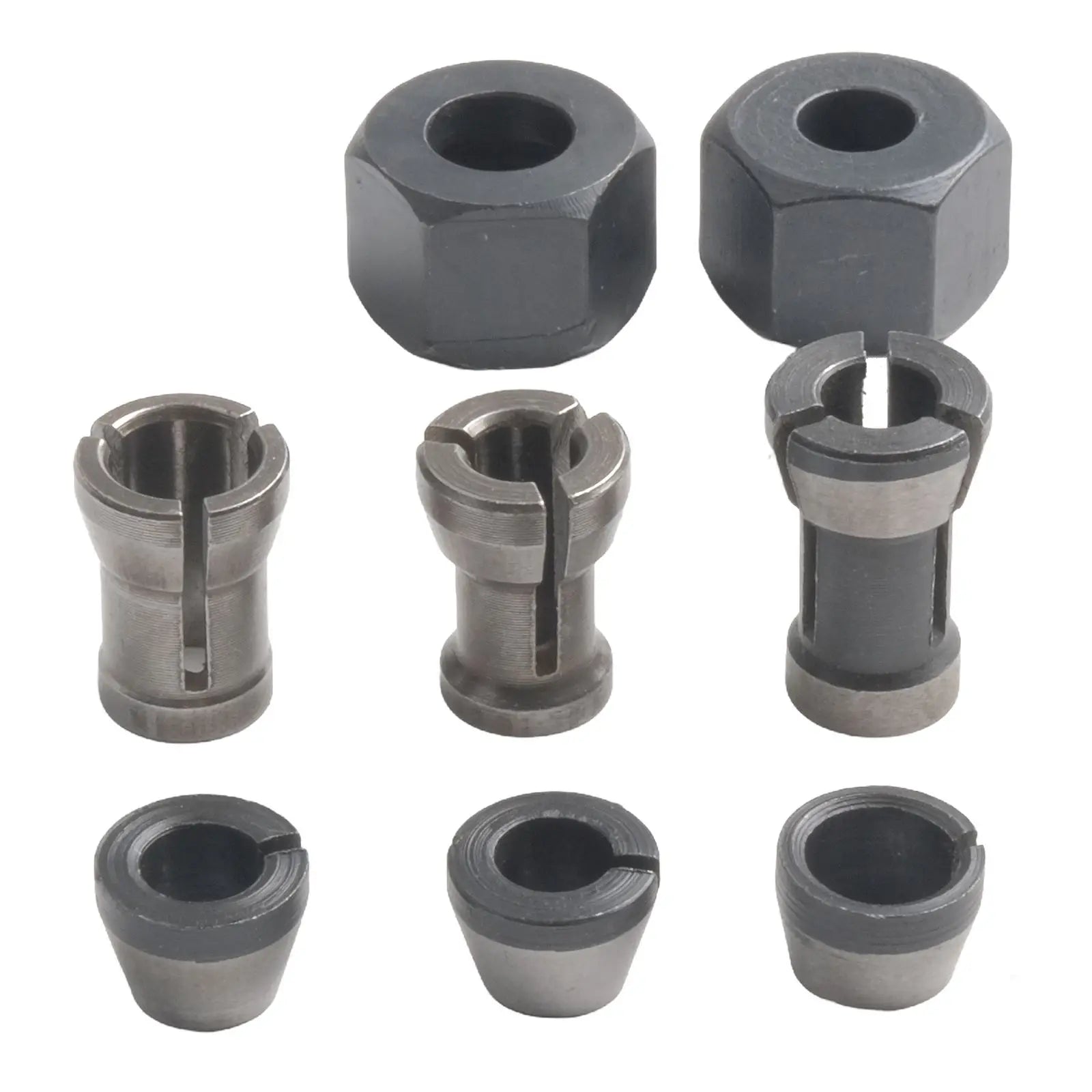 6/8pcs 6mm 6.35mm 8mm Milling Cutter Collet Adapter Collet Chuck For Engraving Trimming Machine Electric Router Accessories Oasis Select