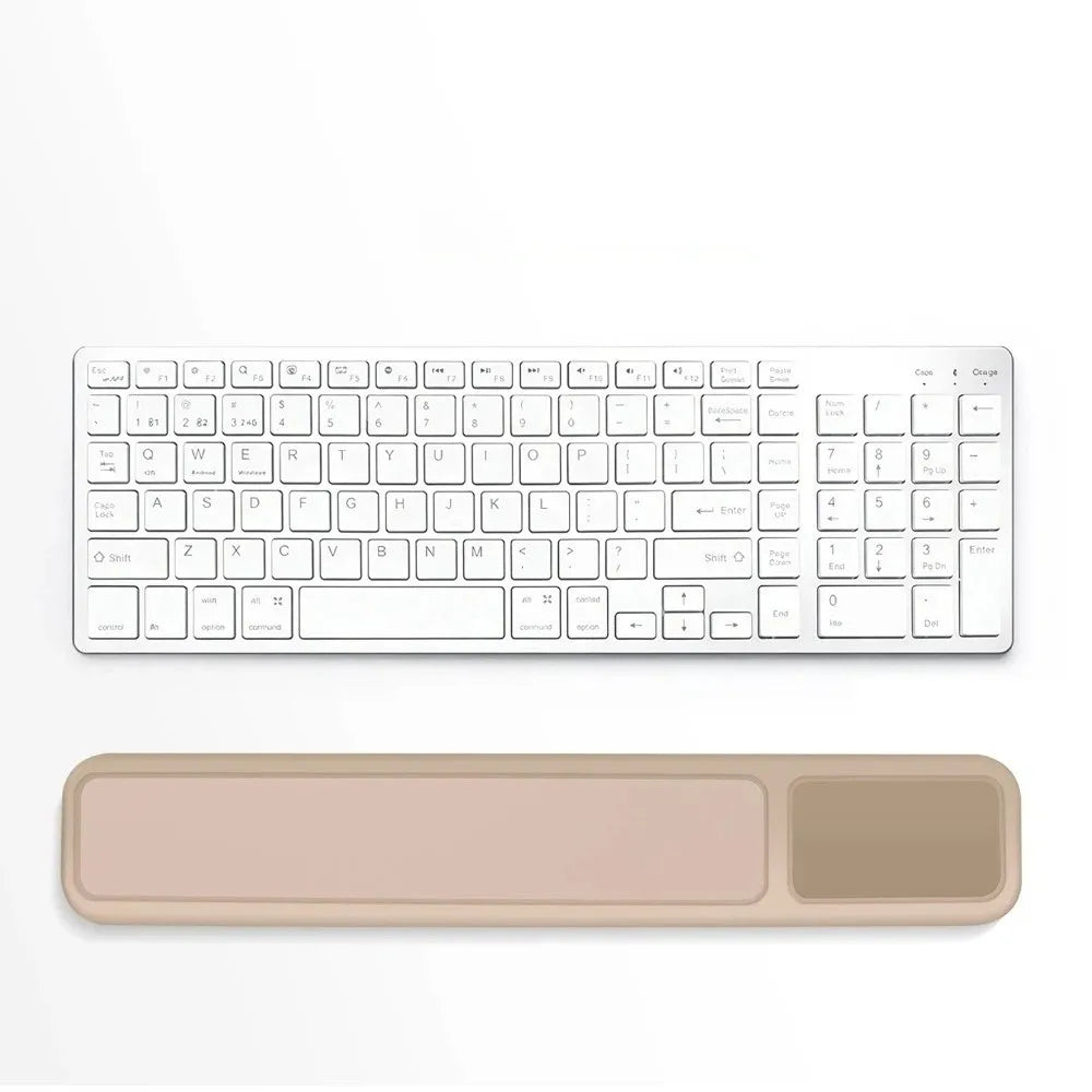 Ergonomic Wrist Rest Mouse Pad Soft Palm Rest Non-Slip Base Hand Pillow Durable Slow Rebound Mouse Mat Office Use Oasis Select Keyboard Pad beige