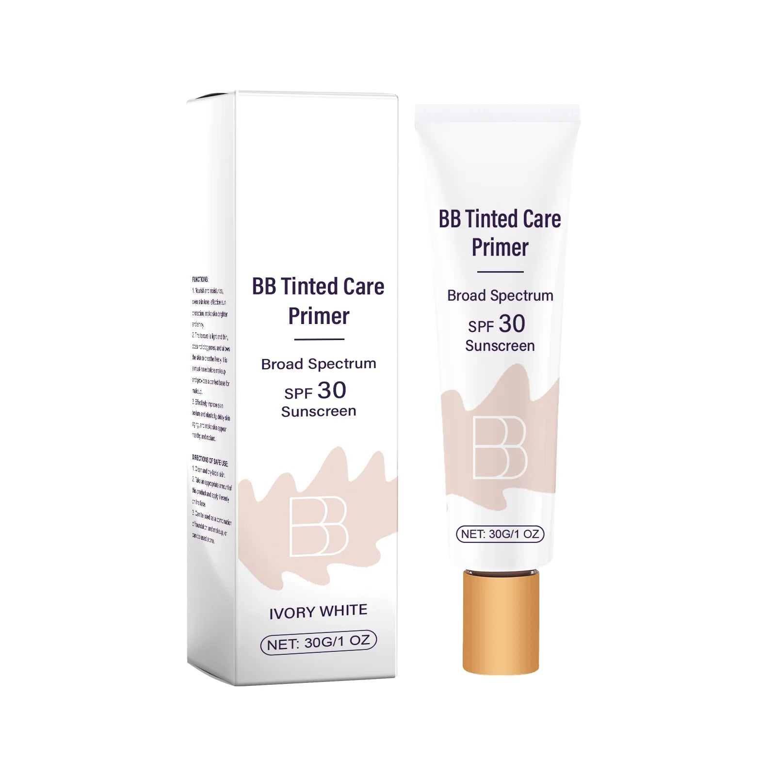 Sunscreen BB Cream Protect Sun Burn Calm Redness Balance Oil Shine Conceal Face Blemish Enhance Skin Barrier Portable Concealer Oasis Select Ivory White