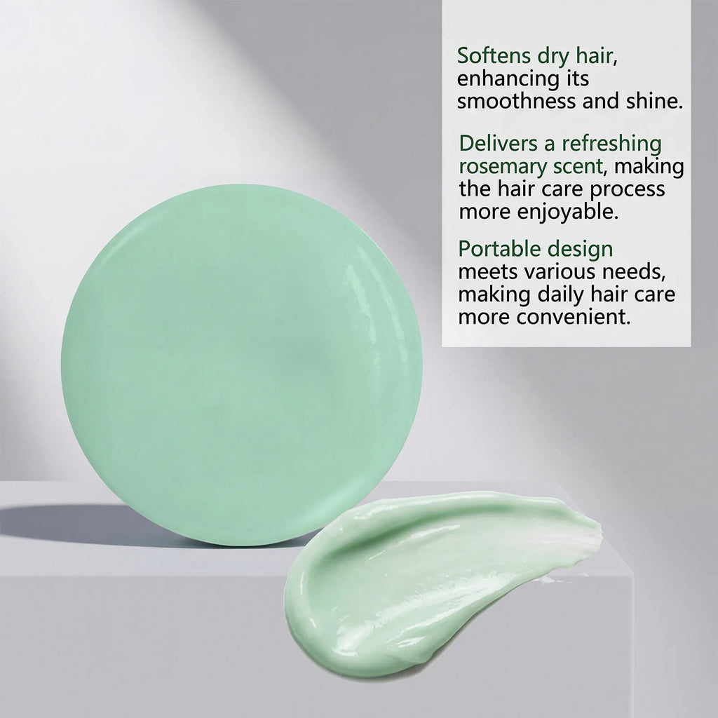 Gleamxi Rosemary Solid Conditioner Bar Smoother Shinier Hair Anti-Frizz Repairing Dry Damaged Natural Travel-Friendly Hair Care Oasis Select