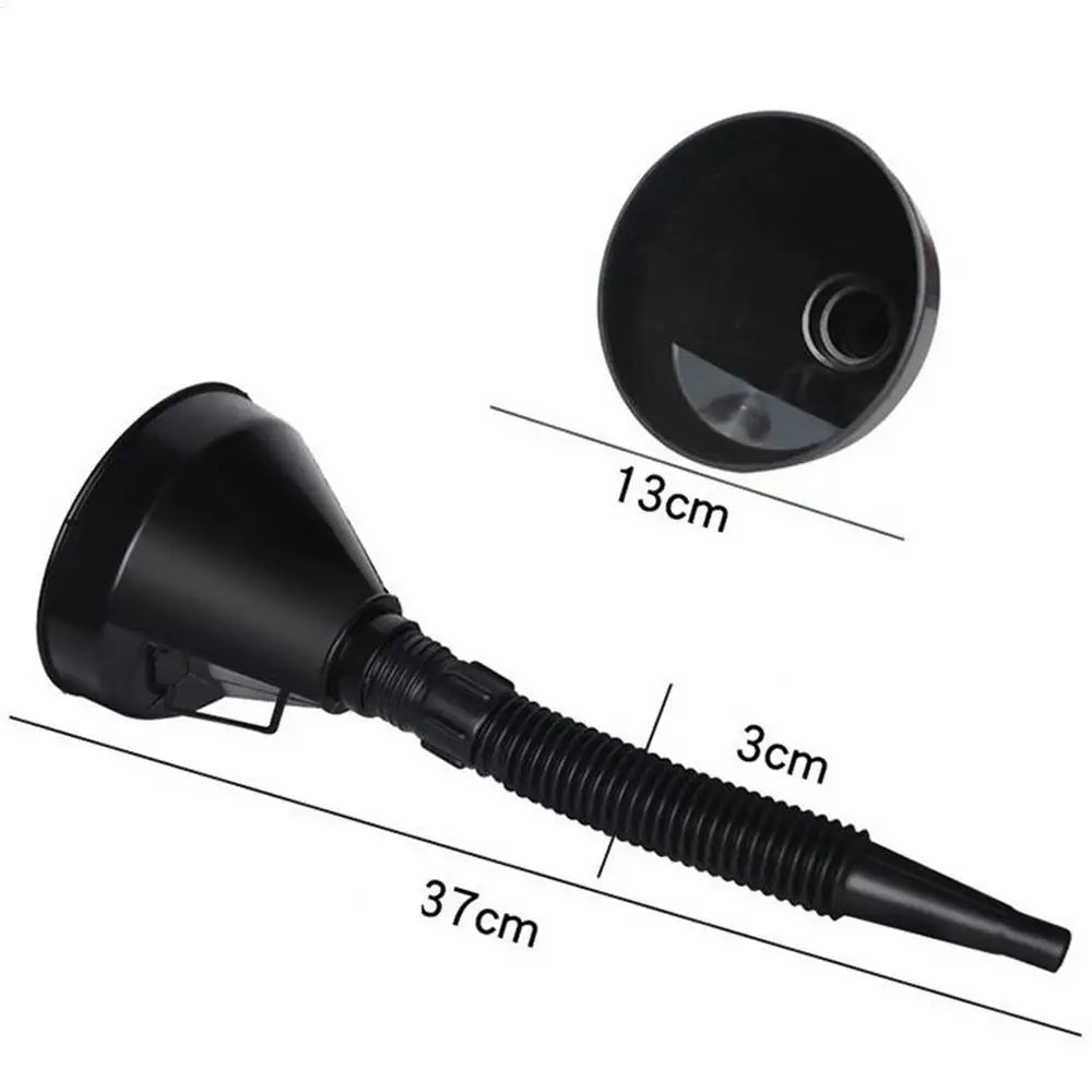 Oil Funnel Car Engine Refueling Funnels with Filter Extension Pipe for Auto Motorcycle Truck Oil Petrol Diesel Gasoline Funnel Oasis Select Black 1PC