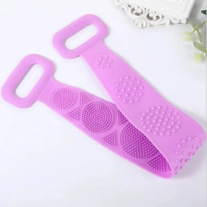 1/2 Silicone Scrubber Back Massage Exfoliating Sponge Bathroom Bath Brush Scrub Shower Brush Body Wash Scrub Removal Bath Spong Oasis Select