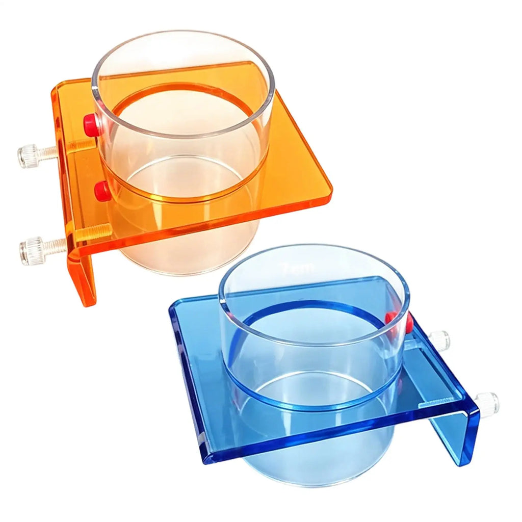 Feeding Dish Aquarium Fish Tank Reptiles Feeder Bowl with Suction Cup Acrylic Fluorescent Fish Feeding Aquarium Supplies Oasis Select