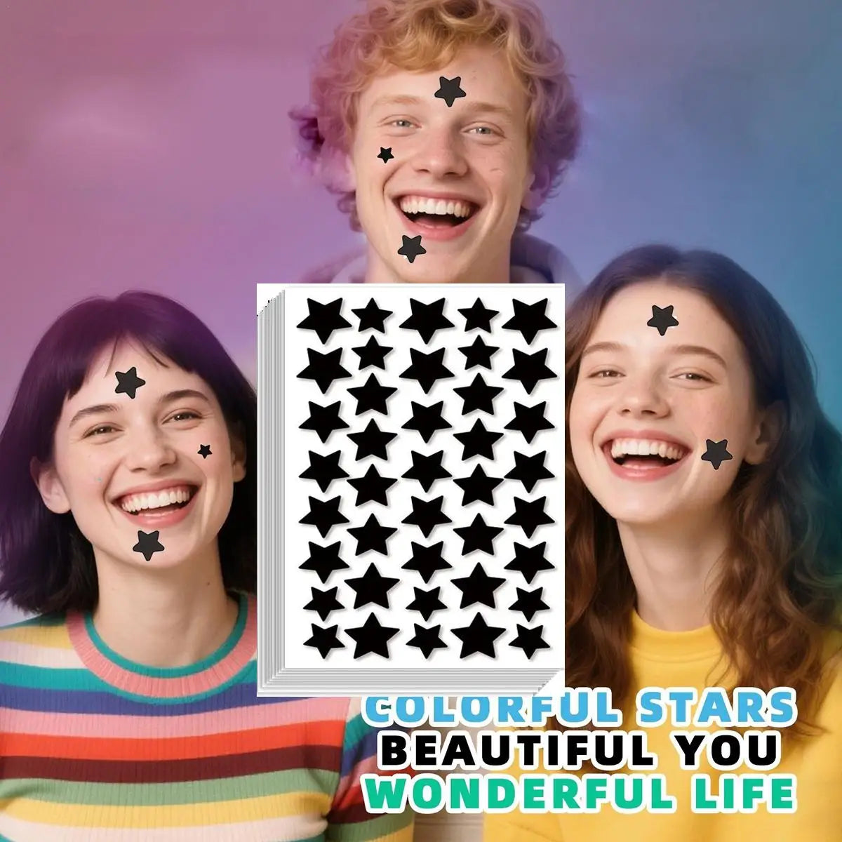 Black Star Hydrocolloid Acne Patches 200/400 Count | Pimple Acne Pimple Patches Oasis Select