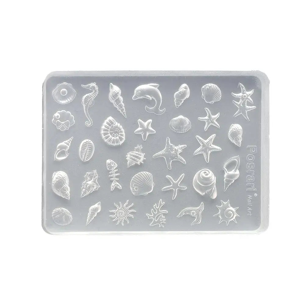 3D Ocean Silicone Nail Art Mold – Starfish & Shell Designs Nail Art Mold Oasis Select A