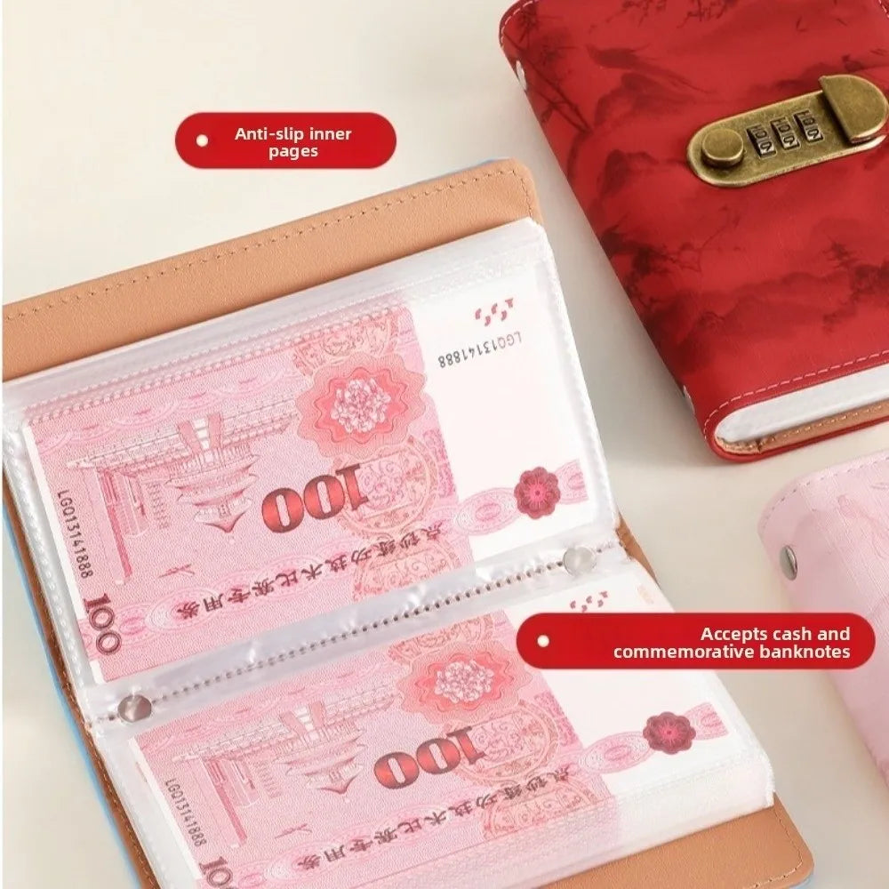 Waterproof Fixed Deposit Book Easy and Fun Multi Pockets Budget Bill Organizer Save Money with Password Lock Oasis Select
