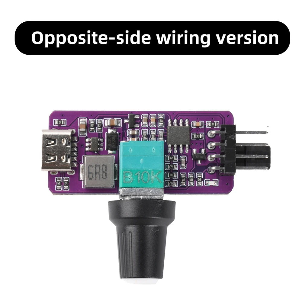 4-Pin PWM Fan Speed Controller 5V to 12V Type-C USB Fan Governor Wind Speed Controller Regulator with Switch Speed Module Oasis Select A