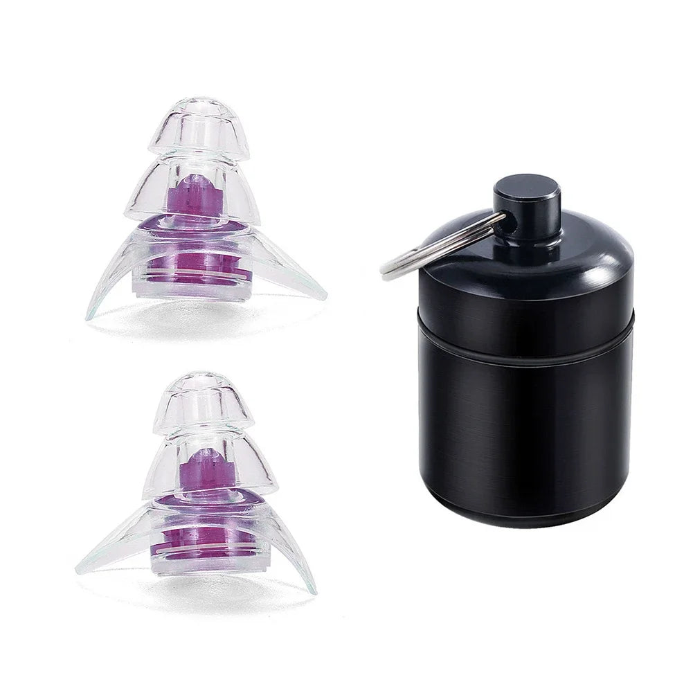 1 Pair Soft Silicone Noise Cancelling Earplugs Anti Noise Earplug For Concerts Sleeping Bar DJ Motor Sports Reusable Ear plugs Oasis Select Purple