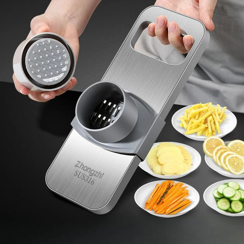 Stainless Steel Vegetable Slicer Potato Slicer Household New Multifunctional Slicer That Does Not Harm Hands Kitchen Accessories Oasis Select