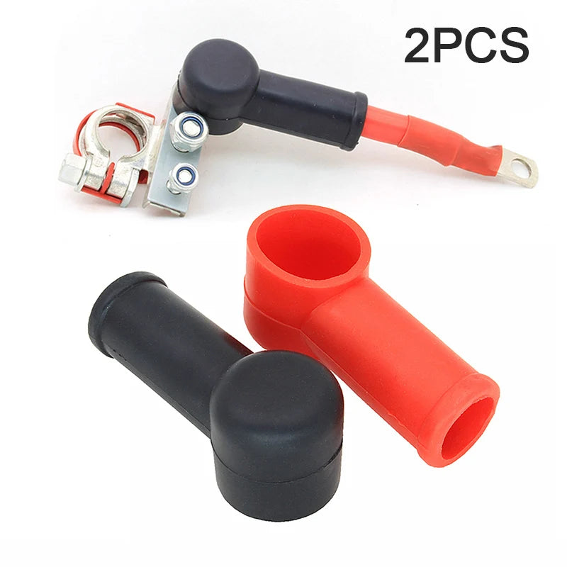 2PCS Rubber Car Motorcycles Battery Negative Positive Terminal Cover Cap Boot Oasis Select