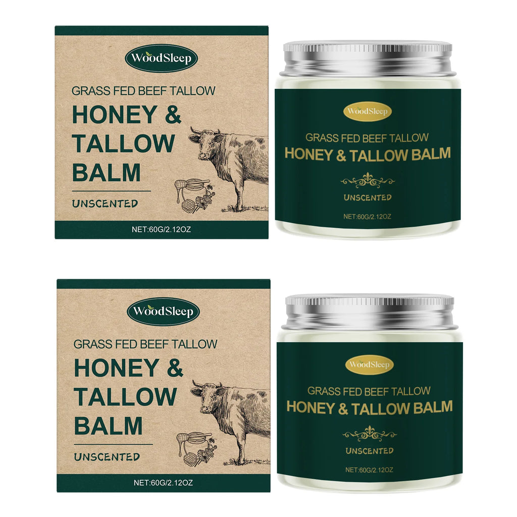 WOODSLEEP Beef Tallow & Honey Face Cream 60g – Deep Moisturizer Face Moisturizer Cream Oasis Select Buy 1 Get 1 Free