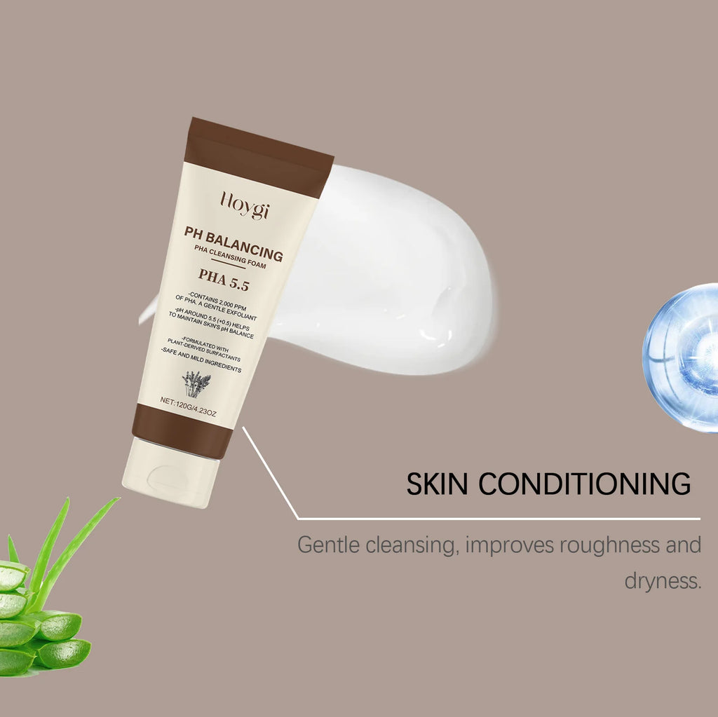 Hydrating Cleansing Foam, Gentle Face Wash with Aloe & Mint for Sensitive Skin, Refreshing Non-Drying Formula Oasis Select
